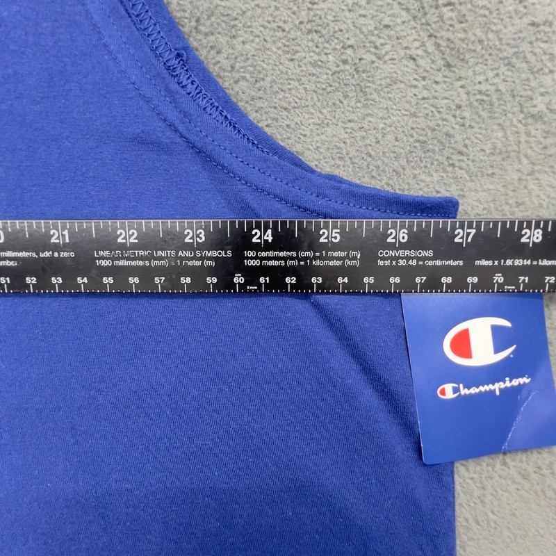 Champion Men's Blue Tank Top XXL Athletic Gym Workout Casual Basic Logo gallery