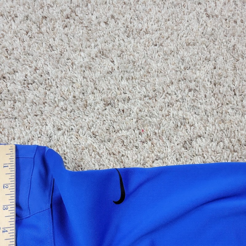 Nike Golf Pullover Mens Large Blue Standard Fit 3/4 Zip Dole Logo Sweatshirt gallery