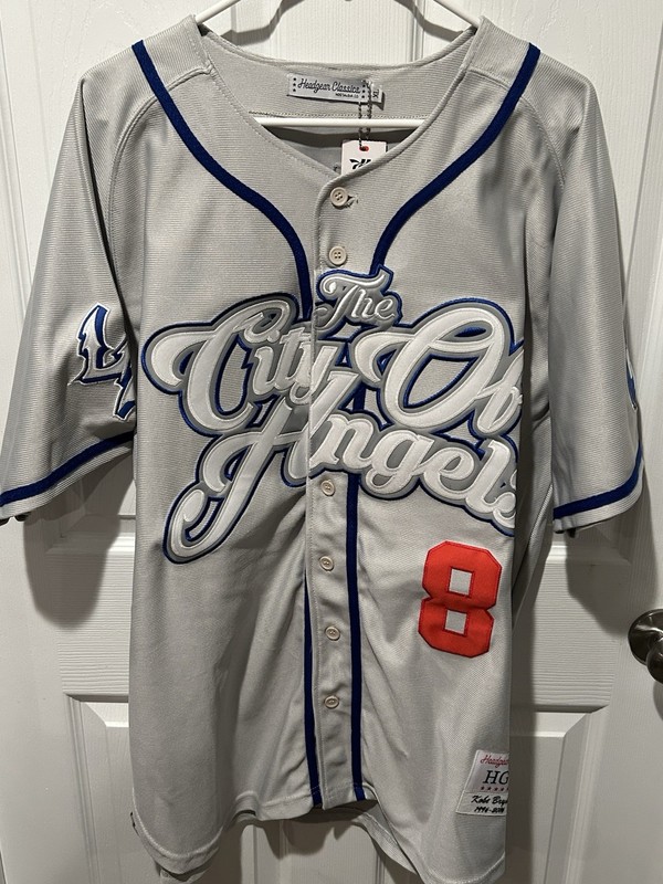 Kobe Bryant Headgear Classic City Of Angels Baseball Jersey Dodgers Colors XL gallery