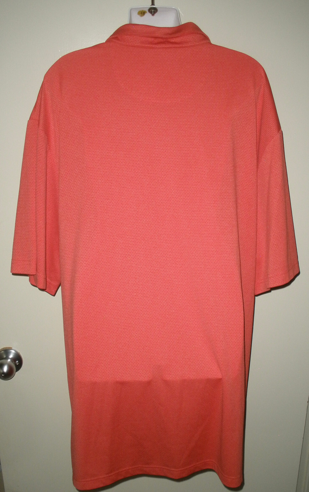 #1187 Roundtree & Yorke Performance Wicking SS Golf Polo Shirt Coral Pink 4XT gallery