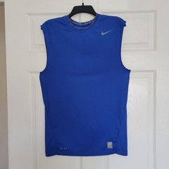 Nike Pro Combat Dri-Fit Compression Royal Blue Sleeeveless Tank-Top Size XXL