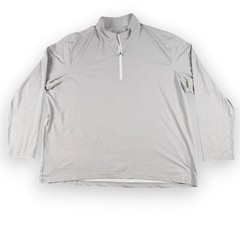 San Soleil SolTek ICE 1/4 Zip Pullover Men XL Gray Geometric UV50 Sun Protection