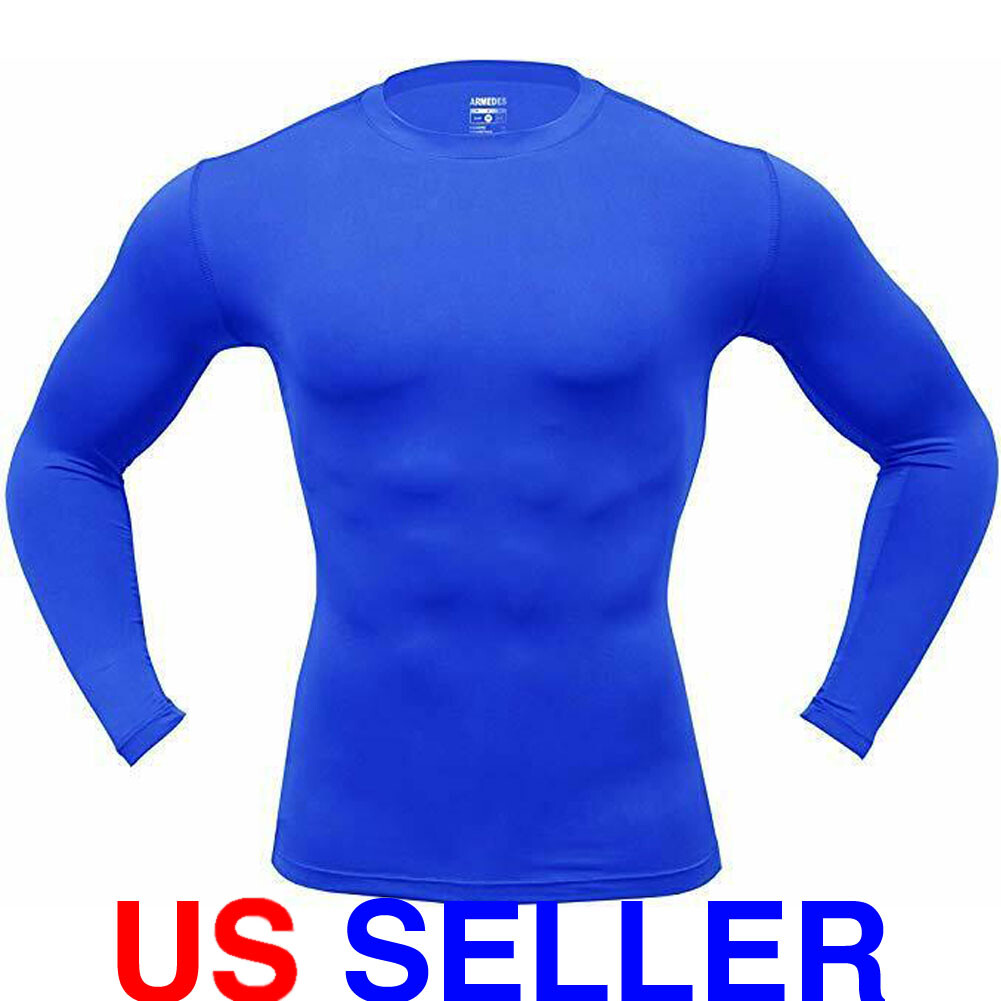 ARMEDES Men's Long Sleeve T-Shirt Baselayer Cool Dry Compression Top AR 52 gallery