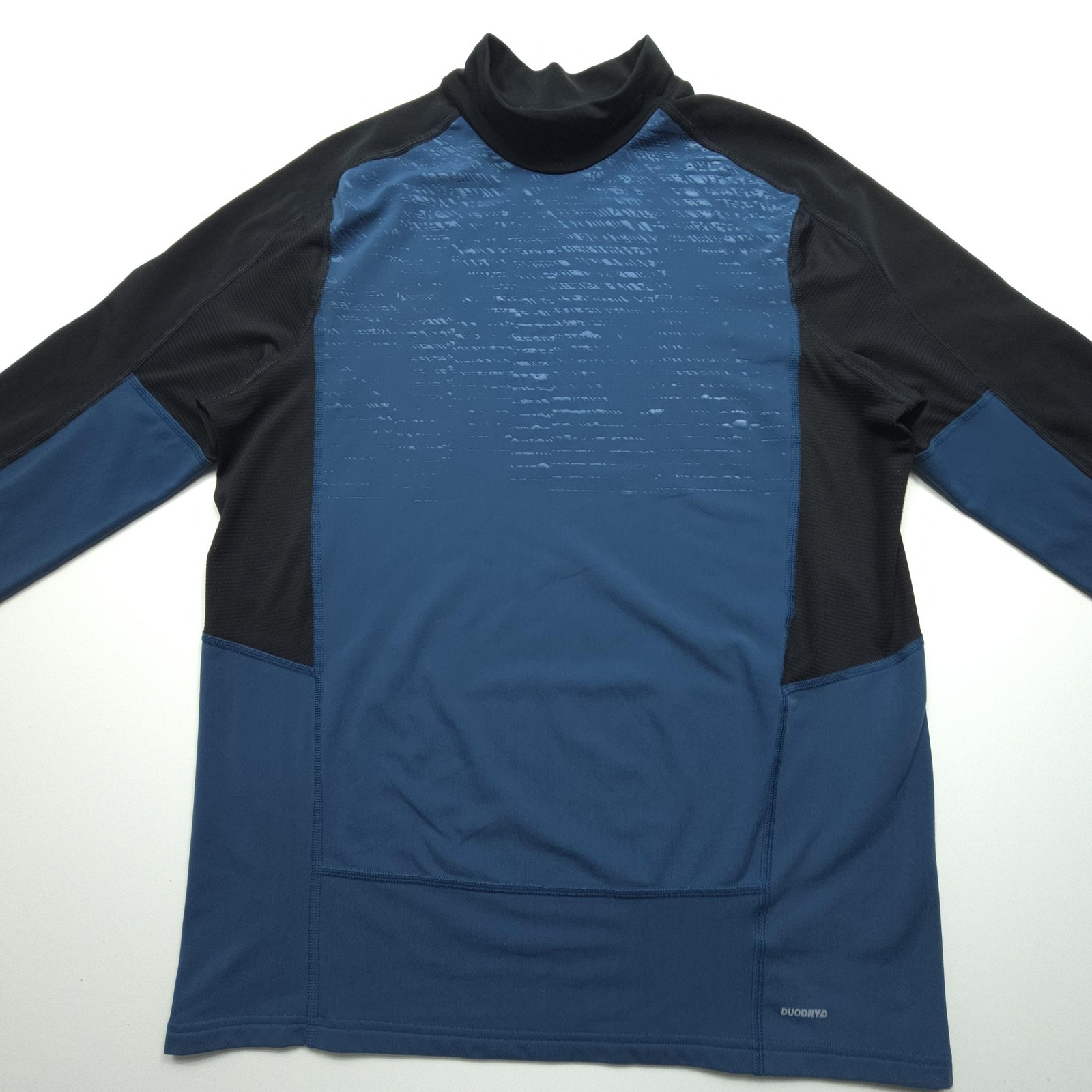 Champion Men Shirt Large Blue Black Tee DuoDry Power Core Mock Neck Athletic Gym gallery