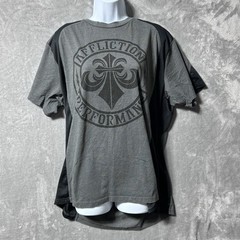 Affliction Sport Performance T-Shirt Men 3XL Gray Black Graphic Workout MMA Gym