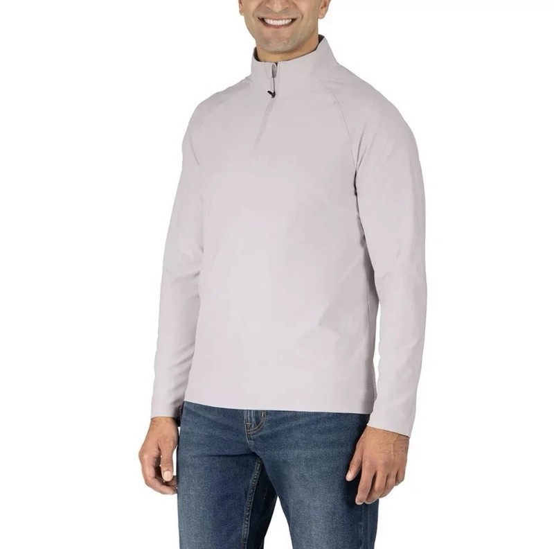Gerry Men's Active Quarter Zip Regular Fit Top GRAY ~ XL gallery