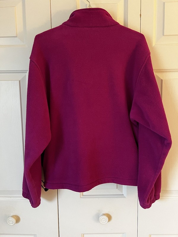 Vintage EDDIE BAUER Men’s 1/4 Zip Fleece Long-Sleeve Pullover Med Purple Magenta gallery