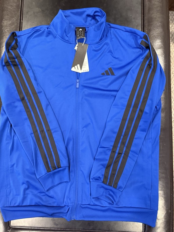 adidas mens Essentials Warm-up 3-stripes Track Top - Medium gallery