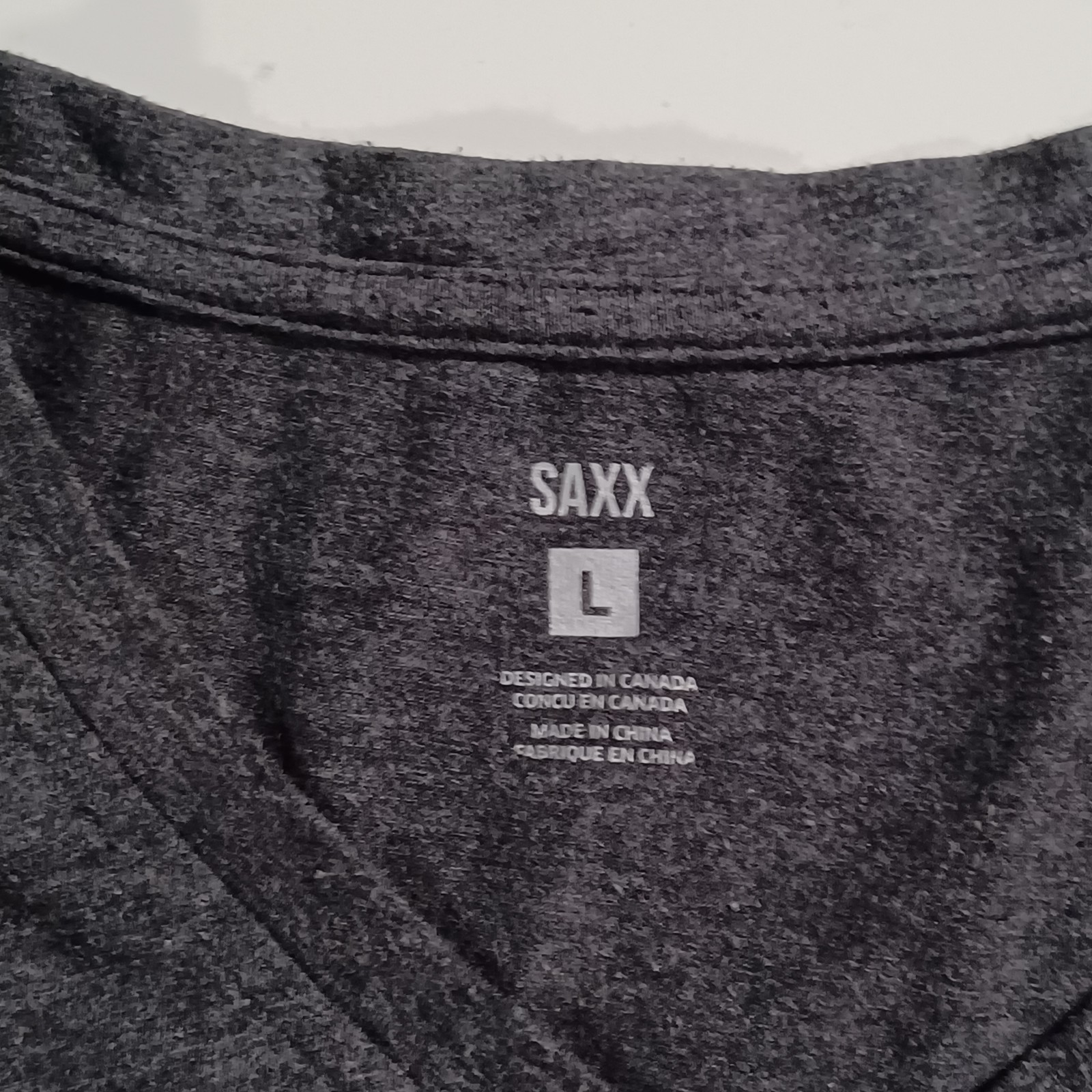Saxx Long Sleeve T Shirt Base Layer Mems Sz L Gray Lightweight gallery