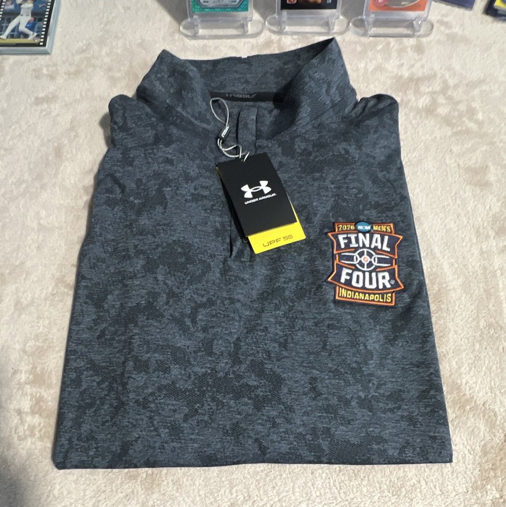 $75 MSRP Under Armour NCAA Final 4 UA Golf Men’s XL Gray Camo 1/4 Zip Pullover