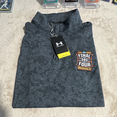 $75 MSRP Under Armour NCAA Final 4 UA Golf Men’s XL Gray Camo 1/4 Zip Pullover