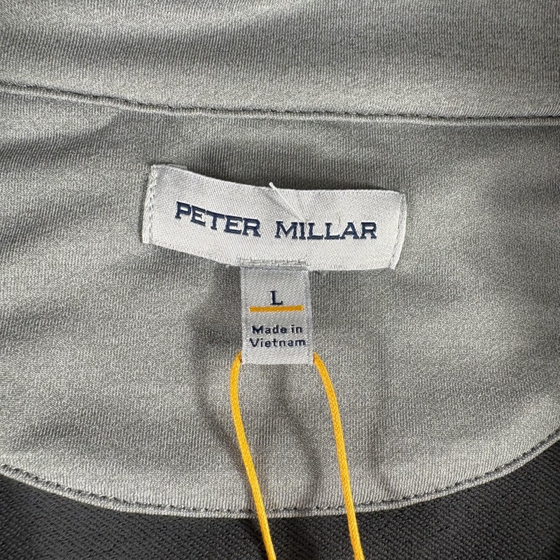 Peter Millar Pullover Mens Large Gray 1/4 Zip Long Sleeve Smart Autocare ME0EK40 gallery