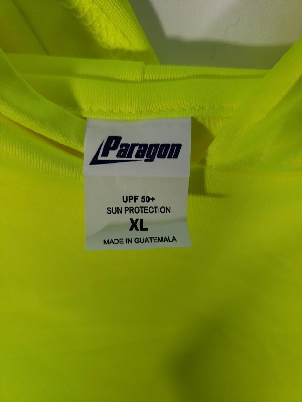 Paragon, SIZE XL, Men's UPF 50+ Sun Protection Hooded Long-Sleeve, Neon Yellow gallery