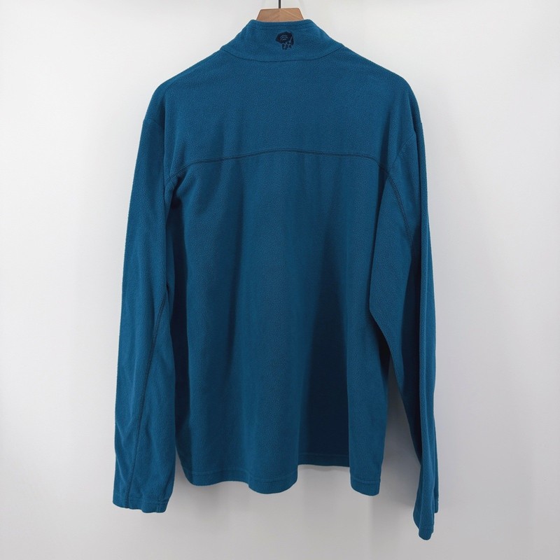 Mountain Hardwear Fleece Pullover Mens XL Teal Blue Quarter-Zip Sherpa Layer gallery