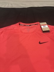 Nike Court Large Shirt Pink/Red Dri-FIT Slim Fit Tennis Performance Top NWT
