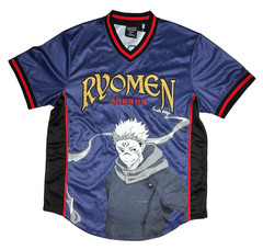 Jujutsu Kaisen JJK Ryomen Sukuna Batting Embroidered Jersey Size MD Exclusive!