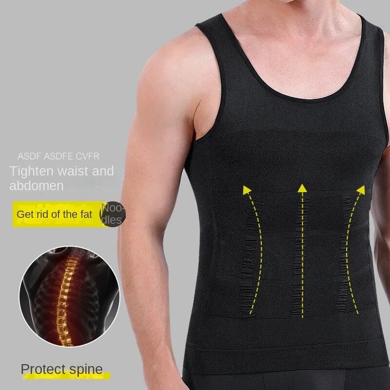 Mens Compression Shirts Sleeveless Body Shaper Base Layer Slimming Tank Top Vest gallery