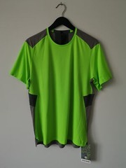 NWT LULULEMON SEAWHEEZE Neon Green Grey F&F SS Top Shirt Men’s Large