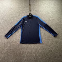 Nike Pullover Mens Medium Blue Dri-FIT Academy 1/4 Zip Long Sleeve DR1354-451