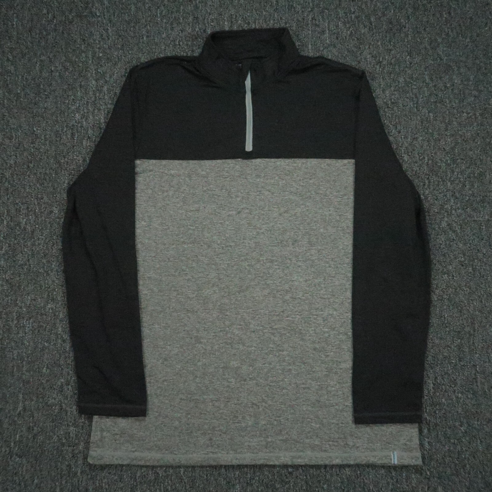 Marine Layer Pullover Mens Extra Large Gray Black Weekend Sport Quarter Zip XL gallery