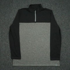Marine Layer Pullover Mens Extra Large Gray Black Weekend Sport Quarter Zip XL