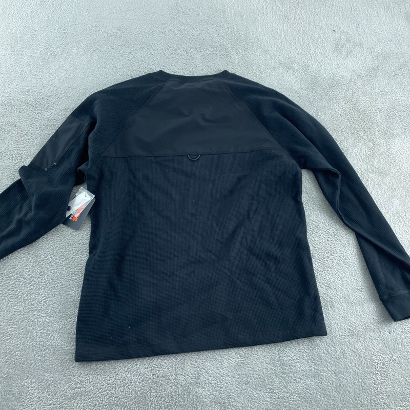 Bass Outdoor S Black Beauty Performance Long Sleeve Shirt Waffle NWT 5716 gallery