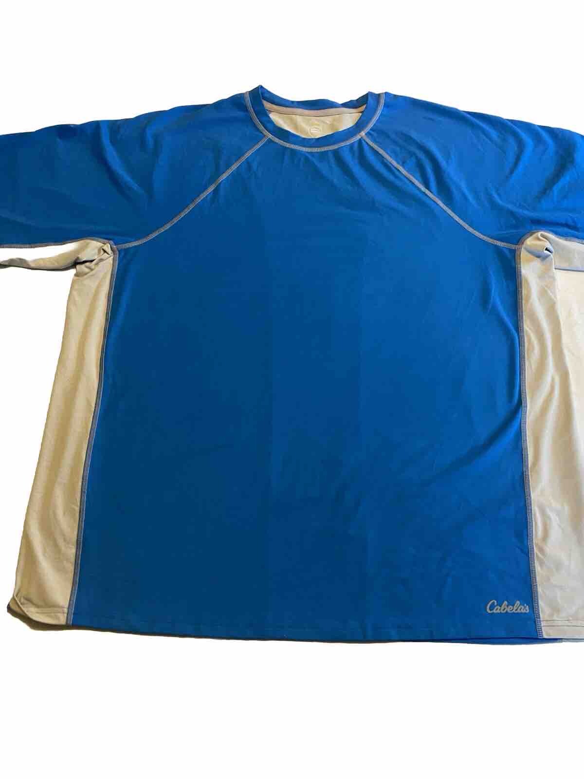 Cabelas Extreme Preformance Gear Men’s 2XL Blue Athletic Short Sleeve Shirt gallery