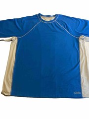Cabelas Extreme Preformance Gear Men’s 2XL Blue Athletic Short Sleeve Shirt