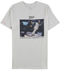 Band Specific Mens Smooth Criminal Graphic T-Shirt, white, M