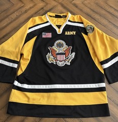 Rapid Dominance U.S. ARMY Black And Yellow Polyester Mesh Jersey Large