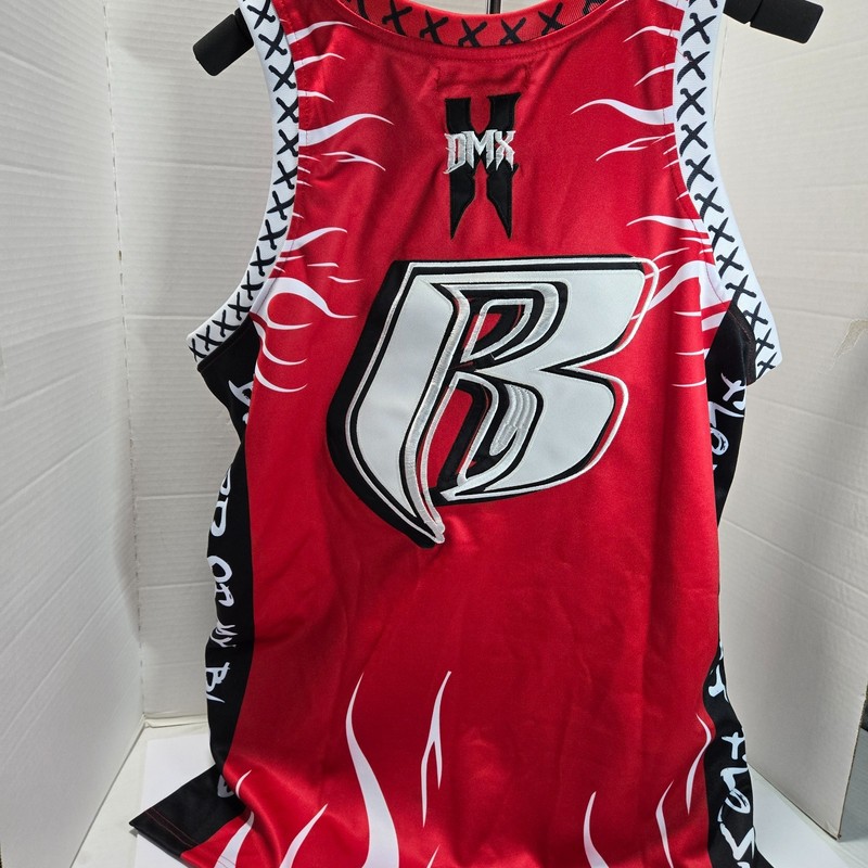 Headgear Classics Men's DMX Ruff Ryders Basketball Jersey Red Size Large gallery