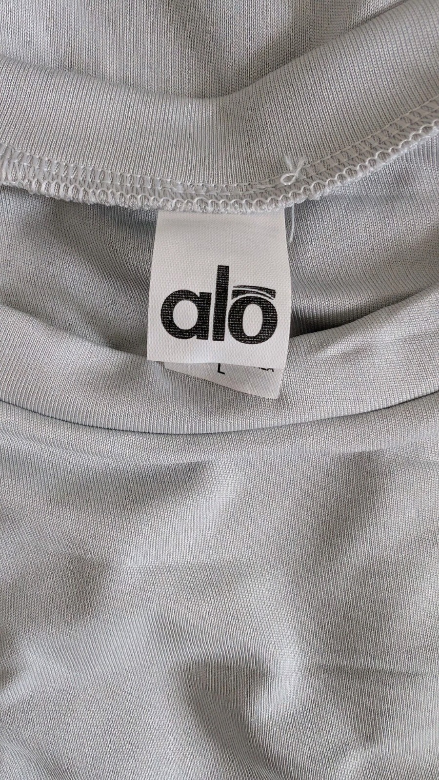 ALO Mens Charcoal Gray Training Performance Short Sleeve Shirt Size Large gallery