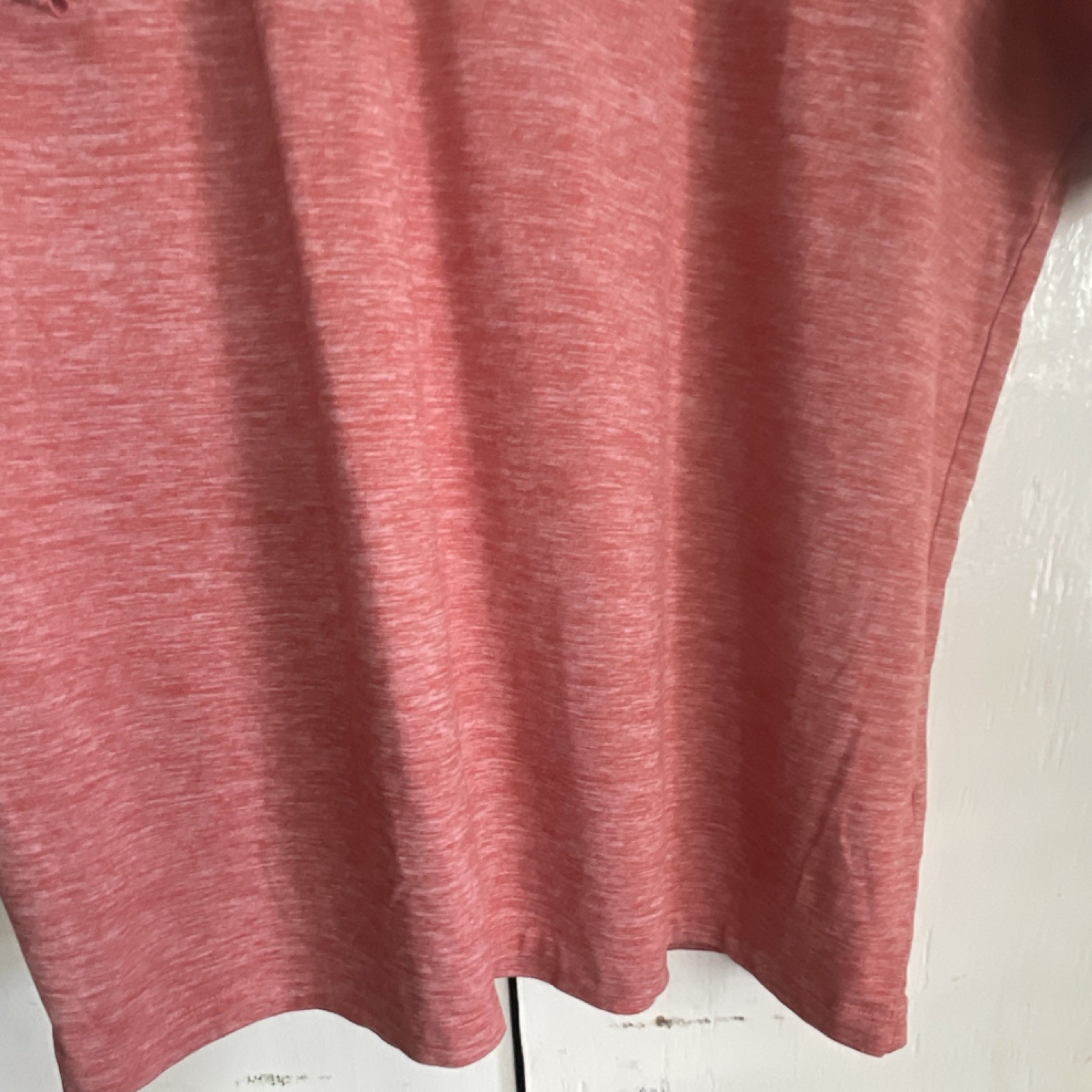 J.Crew Performance Heathered Red Henley Short Sleeve T-Shirt Men's Size L gallery