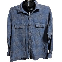 Destination 10000 Feet Above Sea Level Mens L Blue Vented Shirt Fishing Camping