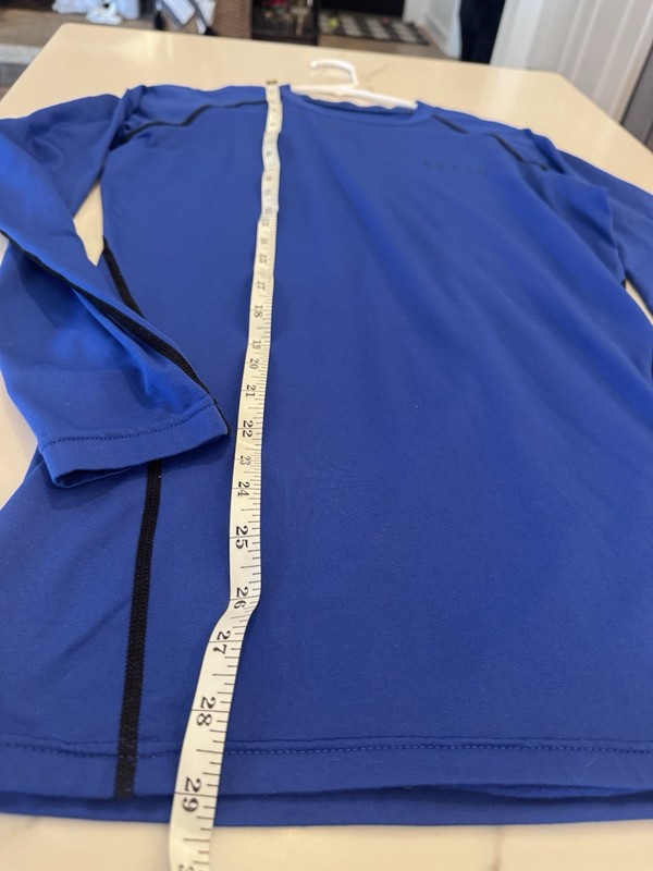 Tesla Performance Long Sleeve Shirt Men’s Size M Royal Blue& Black base Layer gallery