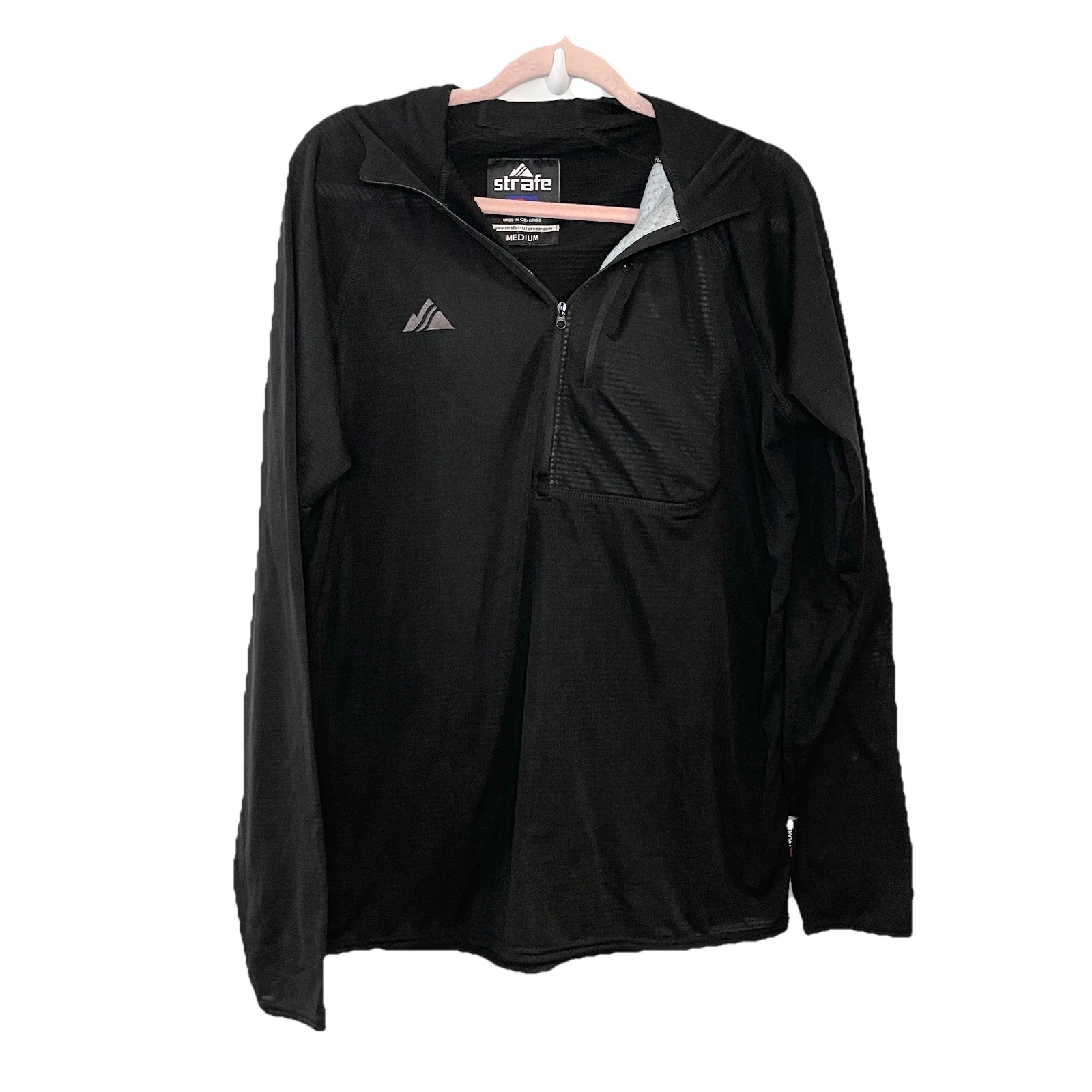 Strafe Polartec Black Midweight Base Layer Sweat Shirt 1/4 Zip Men's Size M gallery