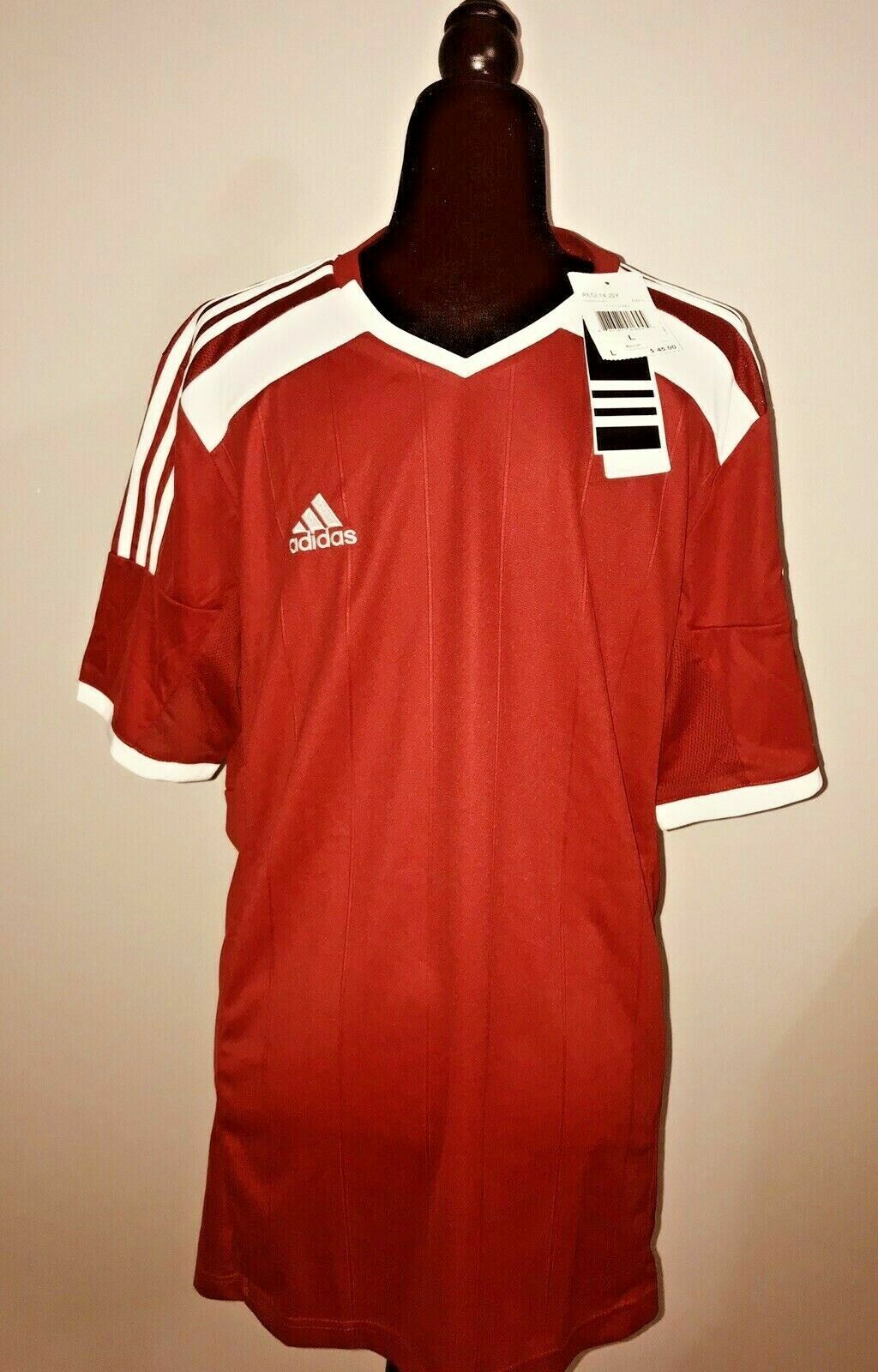 ADIDAS Men's REGI 14 JSY Red / White Jersey Adult Clima Cool NWT gallery