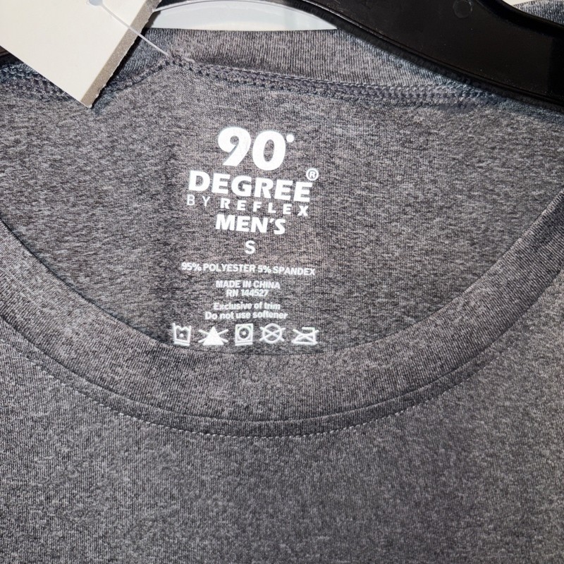 NWT 90 Degree By Reflex Men's Athletic Short Sleeve Gray T-Shirt Size S gallery