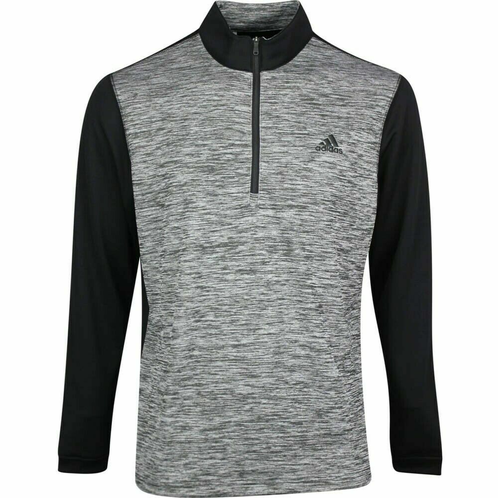 adidas Golf Jacket Mens Quarter Zip Pullover UV Protection Black Small or Medium gallery