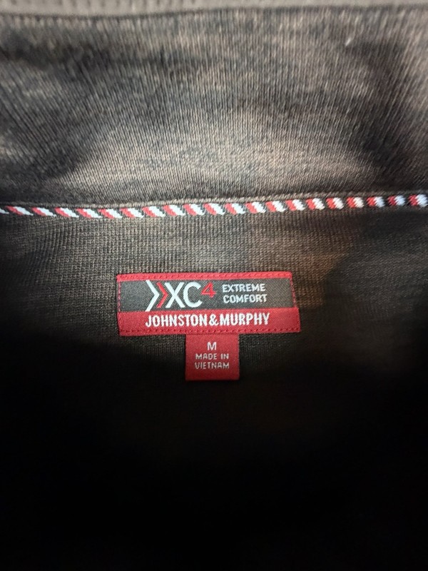 Johnston & Murphy Pullover Mens Medium Brown XC4 Extreme Comfort Quarter Zip gallery