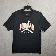 Nike Air Jordan Jumpman Logo Shirt Tee Men Medium CZ8383-010 Black Multicolor