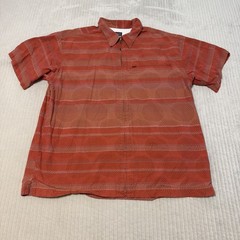 Patagonia Rhythm Shirt Mens XL Full Zip Short Sleeve Striped Mesh Vent Outdoor
