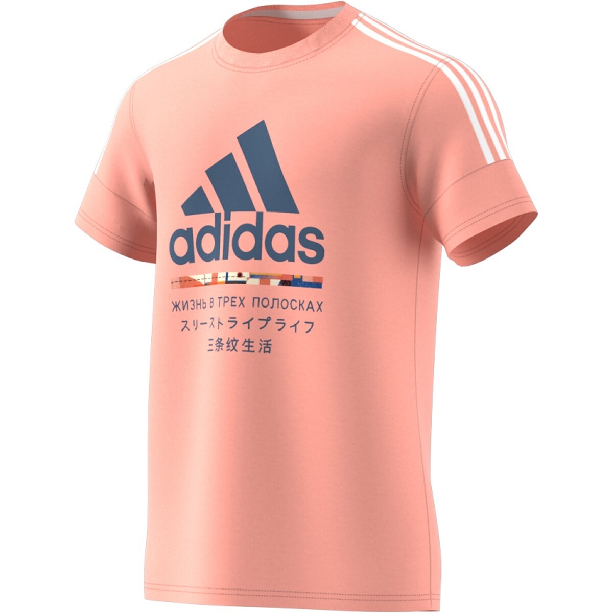 Adidas GLOBAL CITIZENS 3-STRIPES CLIMALITE TEE Logo Training gym Shirt~Mens sz L gallery