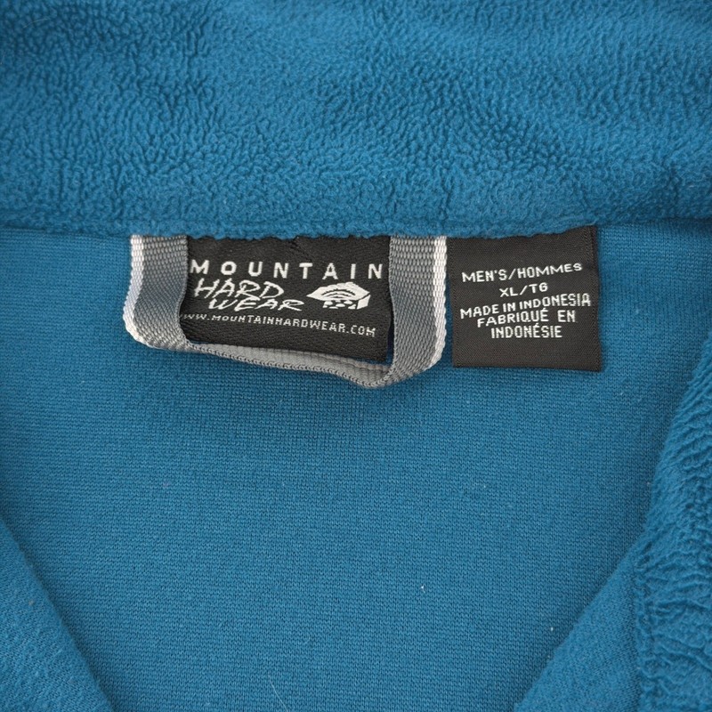Mountain Hardwear Fleece Pullover Mens XL Teal Blue Quarter-Zip Sherpa Layer gallery
