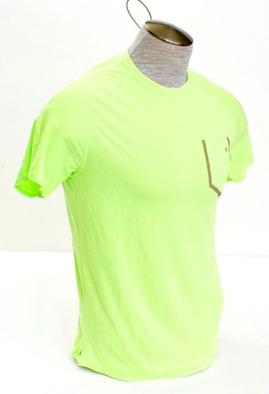 Saucony Lime Green Race Pace Short Sleeve Running Shirt Men's NWT gallery