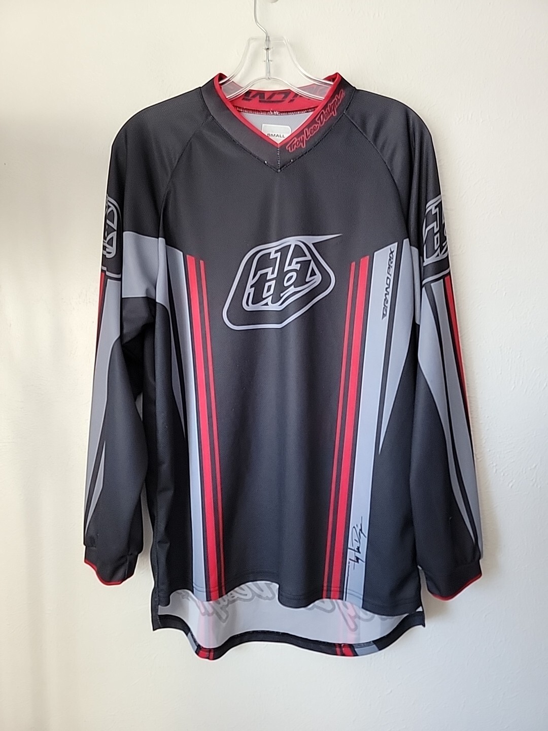 troy lee designs jersey Small Longsleeve Grey Red Black Motorcross gallery