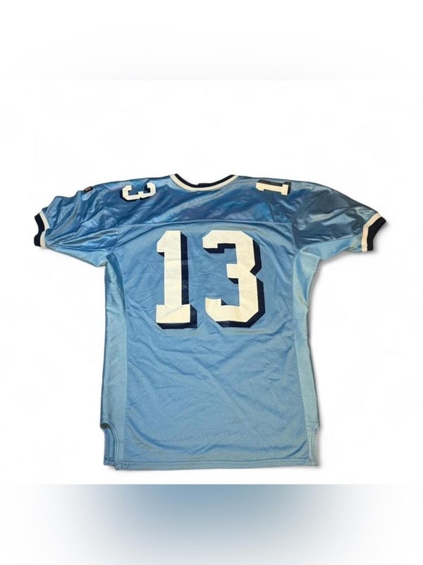 Vintage Wilson’s Light Blue Football Jersey with White Number 13 gallery