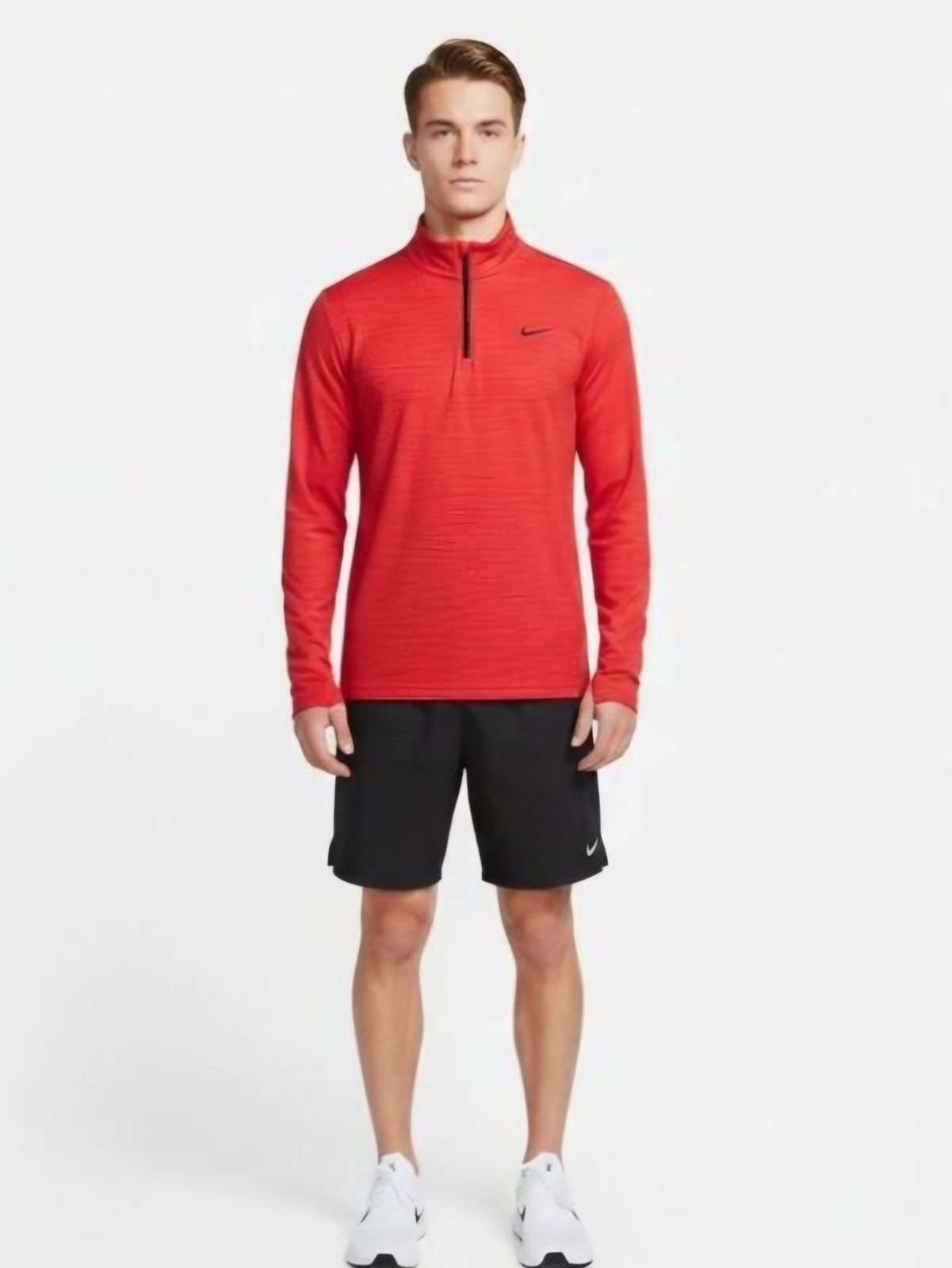 Nike Men's Red Dri-FIT Quarter Zip Pullover Size 3XLT Lightweight Stretch gallery