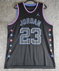 AIR JORDAN Sport DNA Basketball Jersey 23 Size Large Black Red Blue