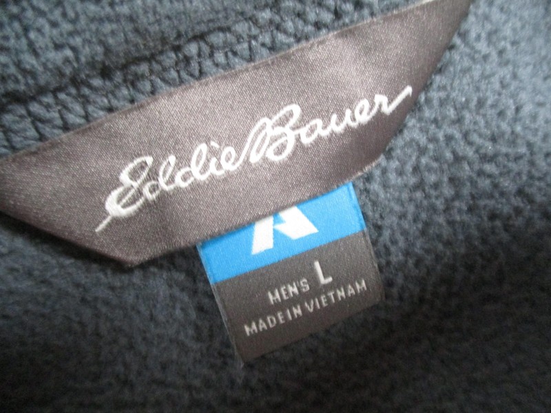 Eddie Bauer Pullover Mens Large Gray First Ascent Fleece Quarter Zip Hiking gallery
